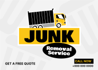 Junk Removal Stickers Postcard