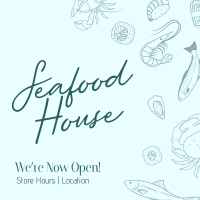 Seafood Minimalist Script Instagram Post Design