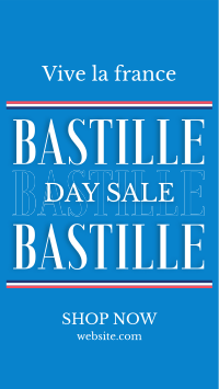 Happy Bastille Day Instagram Story Design