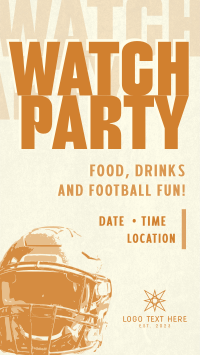 Football Watch Party Facebook Story Design