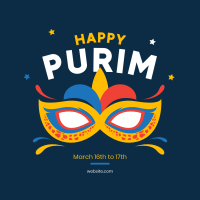 Purim Mask Instagram Post