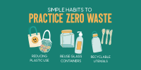 Simple Habits to Zero Waste Twitter Post