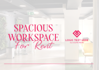 Spacious Space Rental Postcard Design