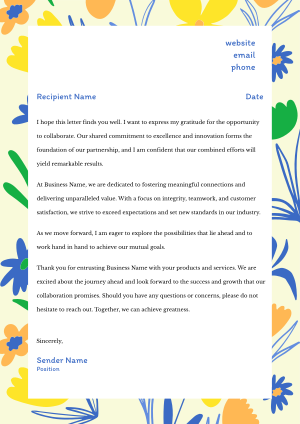Minimal and Feminine Floral Letterhead Image Preview