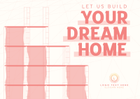 Building Dream Home Postcard