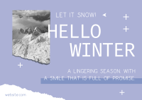 Hello Winter Postcard