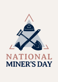 Miner's Day Badge Poster