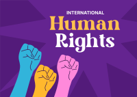 International Human Rights Postcard