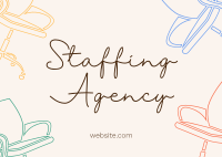 Chair Patterns Staffing Agency Postcard