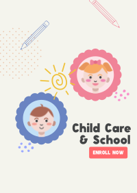 Childcare and School Enrollment Poster