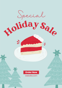 Special Holiday Cake Sale Poster