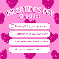 Valentine's Checklist Instagram Post