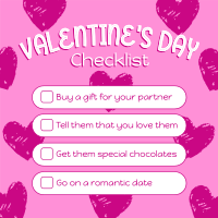 Valentine's Checklist Instagram Post Design