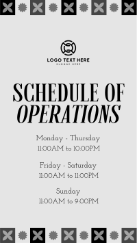 Floral Operating Hours Facebook Story