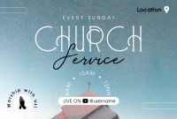 Worship with us Pinterest Cover Design