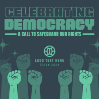 International Day of Democracy Instagram Post Design