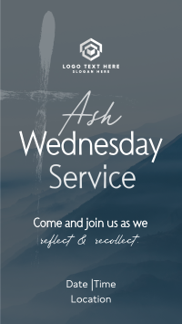 Ash Wednesday Mountain Cross TikTok Video Design