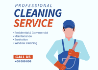 Janitorial Cleaning Postcard