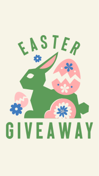 Floral Easter Bunny Giveaway TikTok Video Design