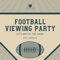 Football Viewing Party Instagram Post Design