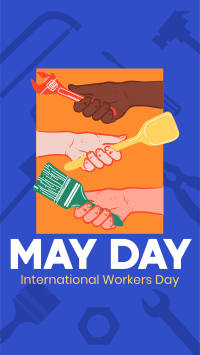 Hand in Hand on May Day Facebook Story