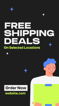 Cool Free Shipping Deals Instagram Story