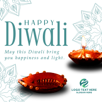 Diwali Light Festival Instagram Post Design