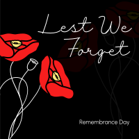 Remembrance Poppies Instagram Post Design