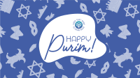 Purim Symbols Facebook Event Cover