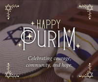 Celebrating Purim Facebook Post