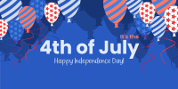 Fourth of July Balloons Twitter Post