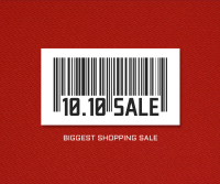 10.10 Sale Barcode Facebook Post