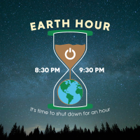 Earth Hour Glass Instagram Post Design