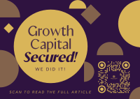 Raised Capital Growth Postcard Design