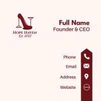 Classy Wine Stiletto Business Card Image Preview