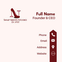Classy Wine Stiletto Business Card Image Preview