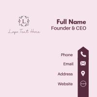 Classy Floral Lettermark Business Card Image Preview
