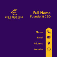 Golden Diamond Letter E  Business Card Image Preview