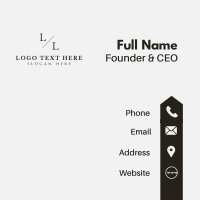 Sophisticated Clean Lettermark Business Card Image Preview