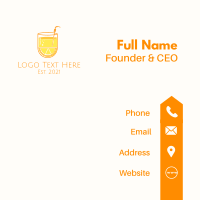 Lemon Orange Juice Drink Business Card Image Preview