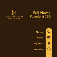 Premium Business Letter E Business Card Image Preview