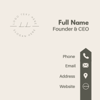 Classy Cursive Lettermark Business Card Image Preview