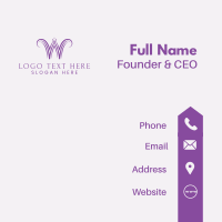 Classy Feminine Letter W Business Card Image Preview