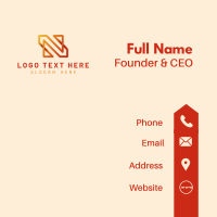 Generic Gradient Letter N Business Card Image Preview
