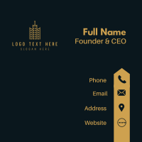 Golden Building Architecture Business Card Image Preview