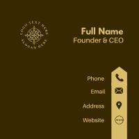 Classic Golden Ornament Business Card Image Preview