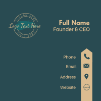 Round Elegant Watercolor Wordmark Business Card Image Preview