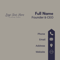 Deluxe Script Calligraphy Business Card Image Preview