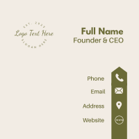 Elegant Cursive Wordmark Business Card Image Preview