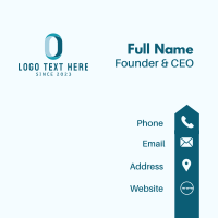 Digital Tech Letter O Business Card Image Preview